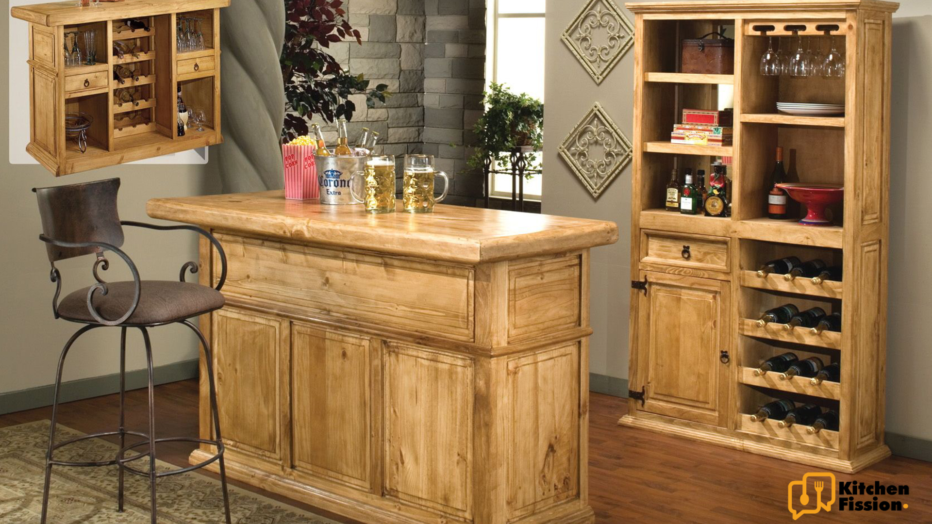 Winsome Wood Newport Expandable Bar Cabinet