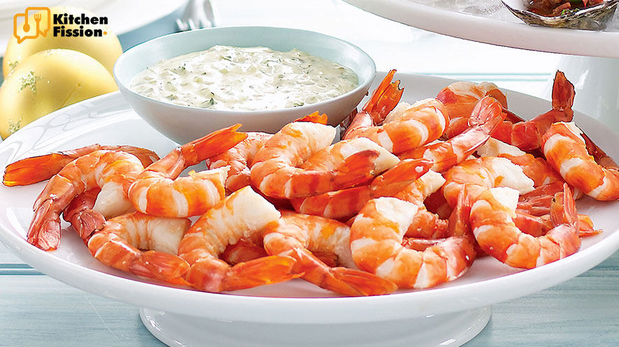 10 Tips for Perfectly Baked Shrimp (featured image) 1. Use a Baking Sheet 2. Keep an Eye on Cooking Time 3. Go for Fresh Shrimp required images with logo (fission kitchen)